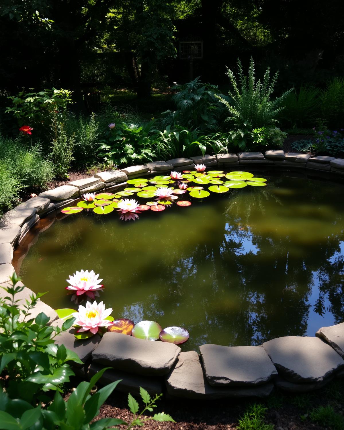 Tranquil garden pond